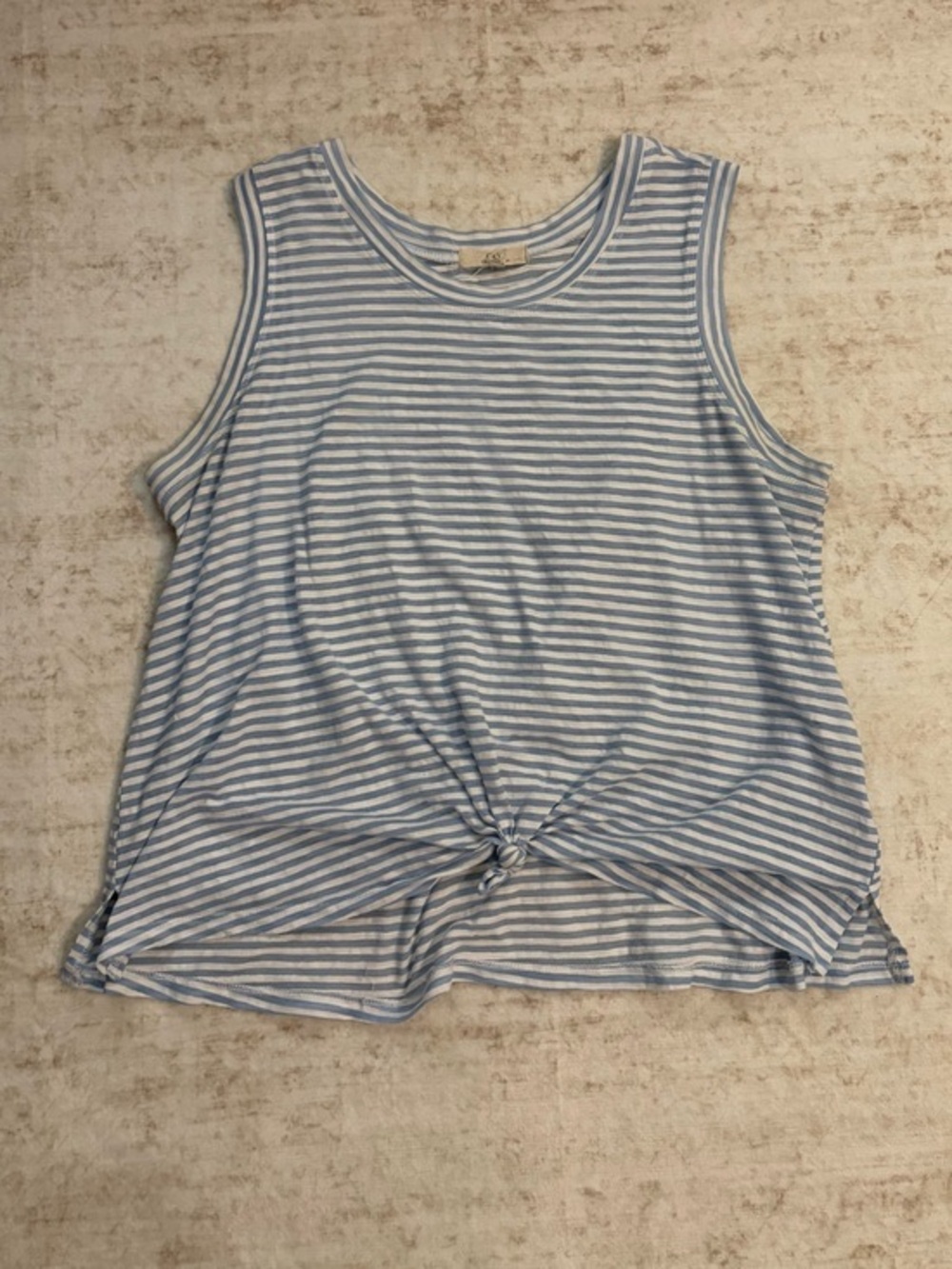 CHELSEA & VIOLET XL tank top in white and blue-Dillard’s brand